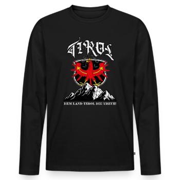 Tyrol Tiroler Adler Austria - Men's Premium Organic Long Sleeve Shirt - black - Front - Nico (187cm)