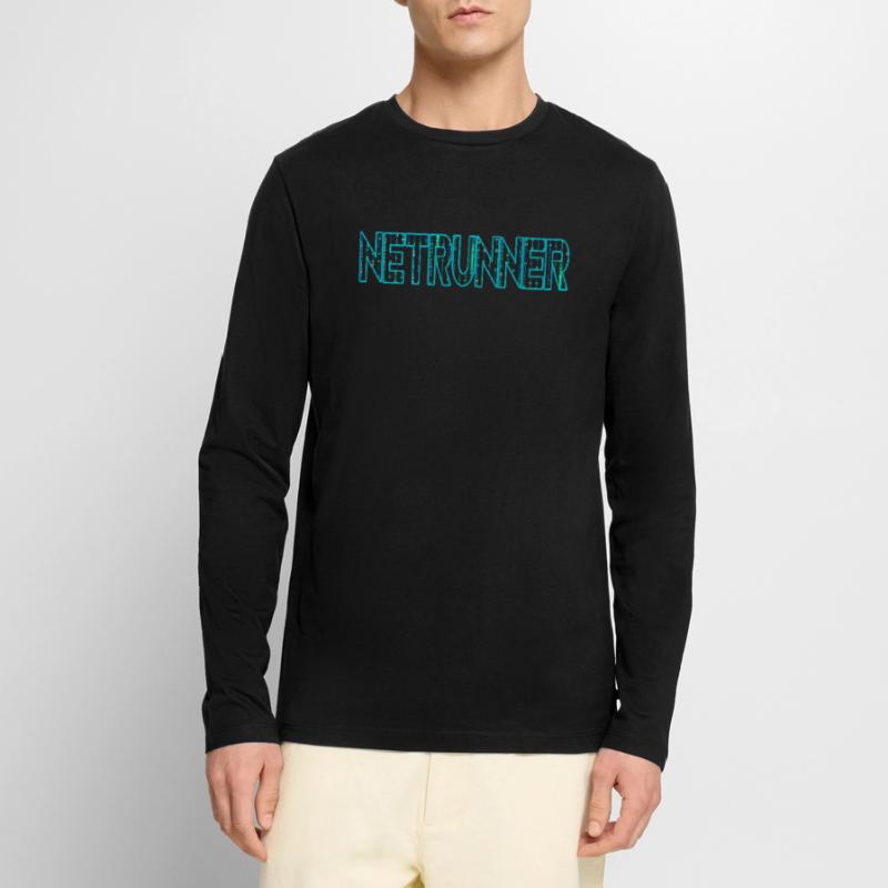 Netrunner Network Admin Administrator Informatics Men's Premium Organic Long Sleeve Shirt