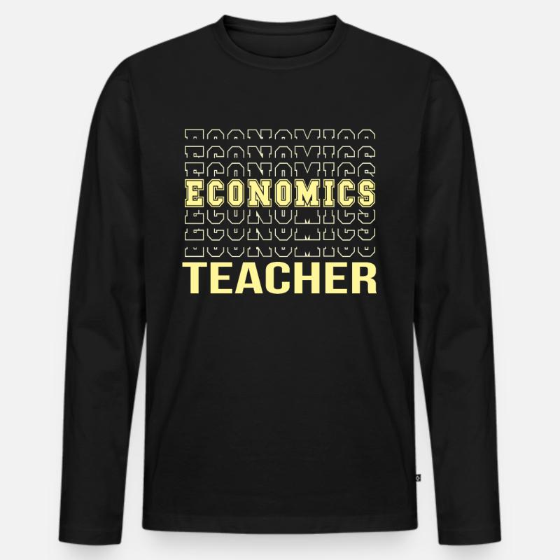 Ökonom Wirtschaft Wirtschaftslehrer Geschenk - Männer Premium Bio Langarmshirt - Schwarz