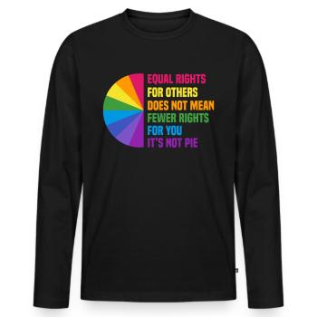 LGBT Regenbogen Menschenrechte Gleichberechtigung - Männer Premium Bio Langarmshirt - Schwarz - Vorne - Nico (187cm)