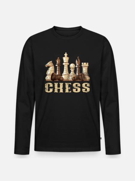 Jeu d'échecs - T-shirt manches longues Premium bio Homme - noir