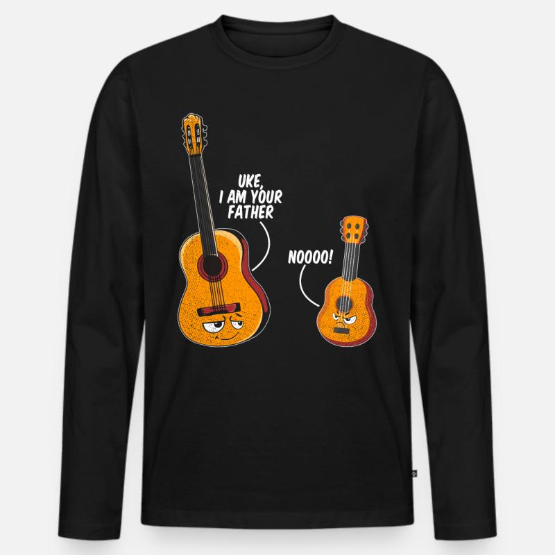 Uke I'M Your Father Singer - Männer Premium Bio Langarmshirt - Schwarz
