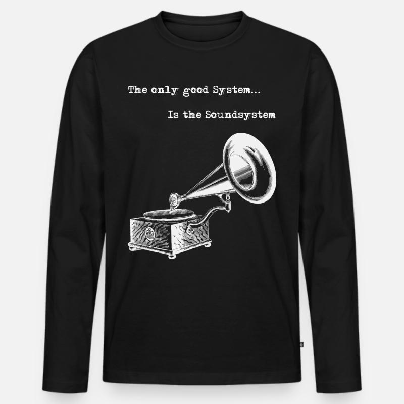 Sound system Good System - Men's Premium Organic Long Sleeve Shirt - black