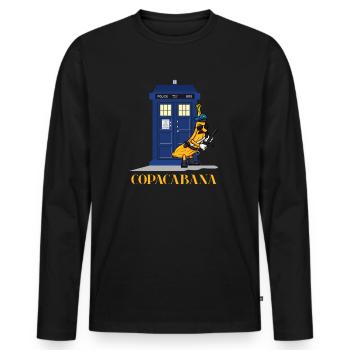 Banana Cop Copacabana Polizei Brasilien Geschenk - Männer Premium Bio Langarmshirt - Schwarz - Vorne - Nico (187cm)