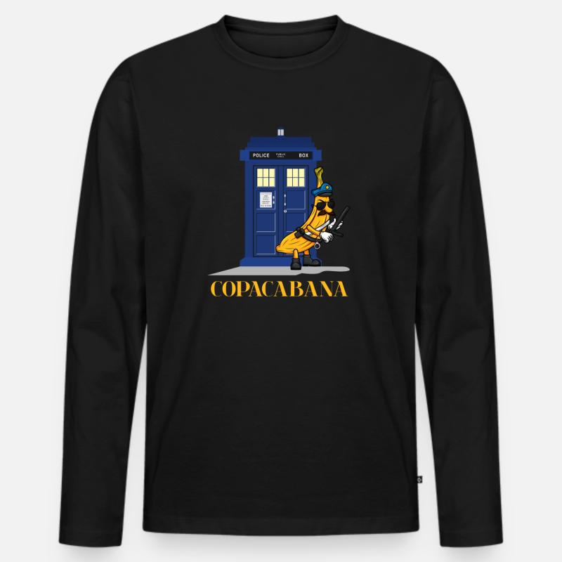 Banana Cop Copacabana Polizei Brasilien Geschenk - Männer Premium Bio Langarmshirt - Schwarz