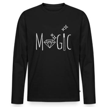 Magic - magic - spell - magician - Men's Premium Organic Long Sleeve Shirt - black - Front - Nico (187cm)