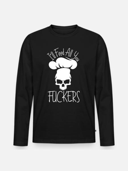 Les paroles culinaires du chef - T-shirt manches longues Premium bio Homme - noir