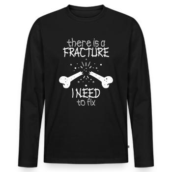 orthopedic surgeon fractures - Men's Premium Organic Long Sleeve Shirt - black - Front - Nico (187cm)