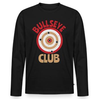 Gift for archery for target shooting - Men's Premium Organic Long Sleeve Shirt - black - Front - Nico (187cm)