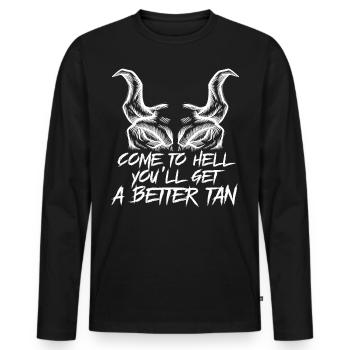 Satan Satanists Satanism Occult Sayings - Men's Premium Organic Long Sleeve Shirt - black - Front - Nico (187cm)