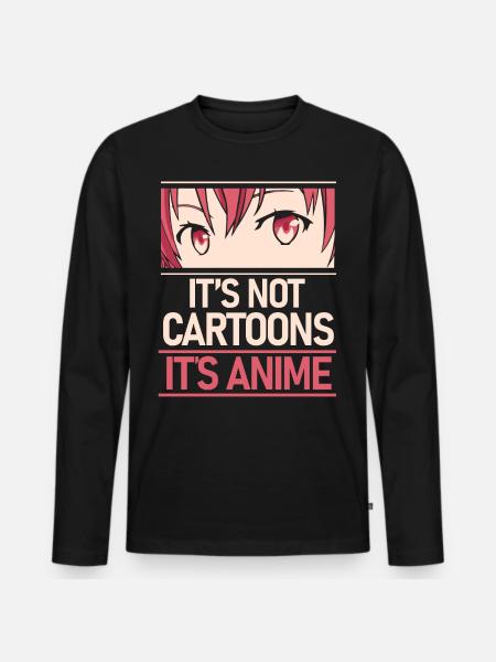 Anime Manga Gift Saying Otaku - Men's Premium Organic Long Sleeve Shirt - black