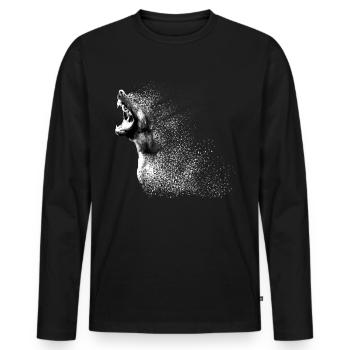 Dog ART - T-shirt manches longues Premium bio Homme - noir - Devant - Nico (187cm)