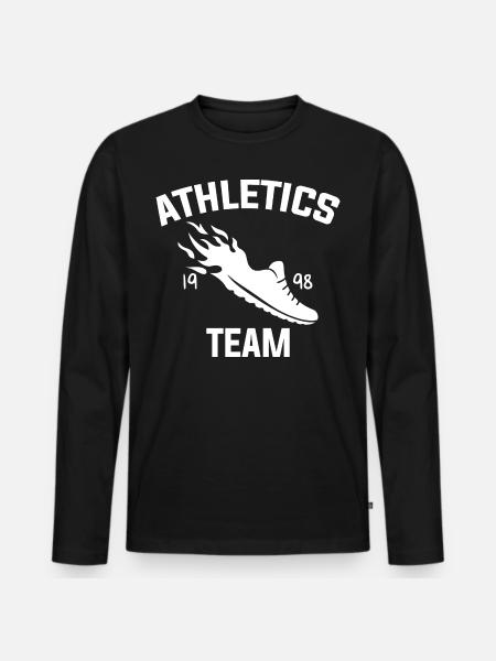 Athletics Sport - Men's Premium Organic Long Sleeve Shirt - black