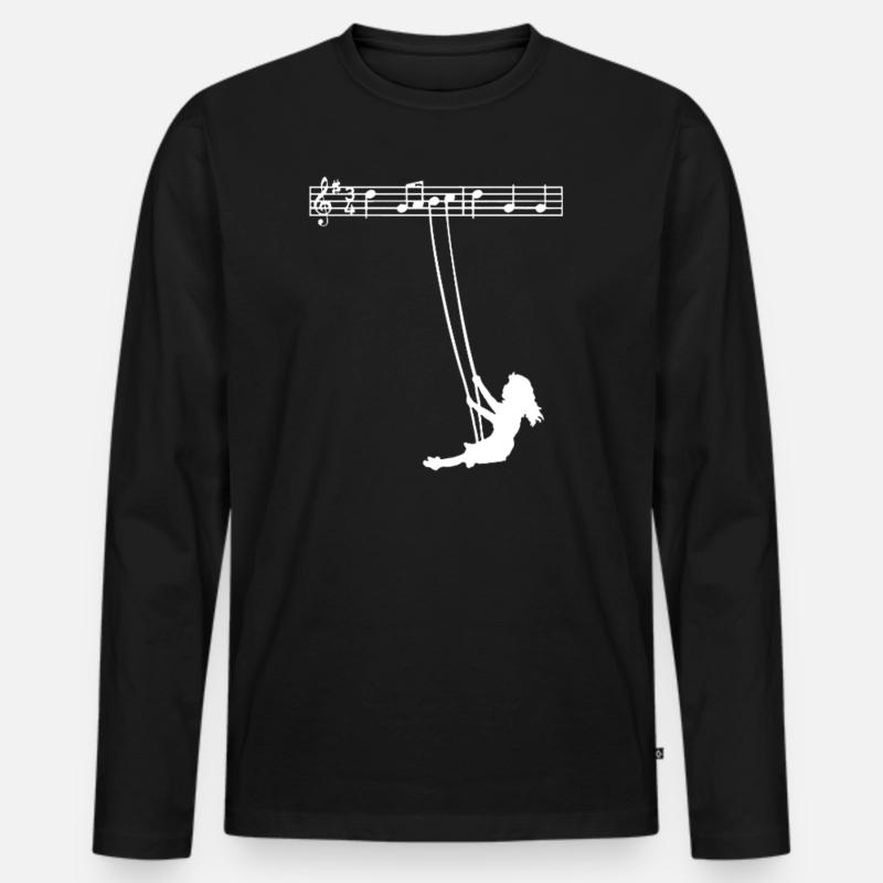 Music lover - Männer Premium Bio Langarmshirt - Schwarz