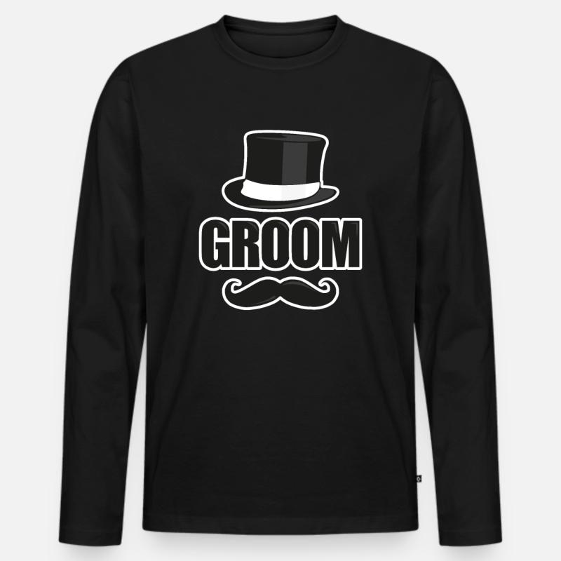 Groom Junggesellenabschied - Männer Premium Bio Langarmshirt - Schwarz
