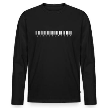 Kindergarten Barcode - Männer Premium Bio Langarmshirt - Schwarz - Vorne - Nico (187cm)