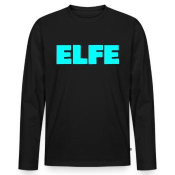 Elfe - Männer Premium Bio Langarmshirt - Schwarz - Vorne - Nico (187cm)