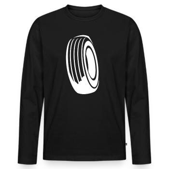 racing - Men's Premium Organic Long Sleeve Shirt - black - Front - Nico (187cm)