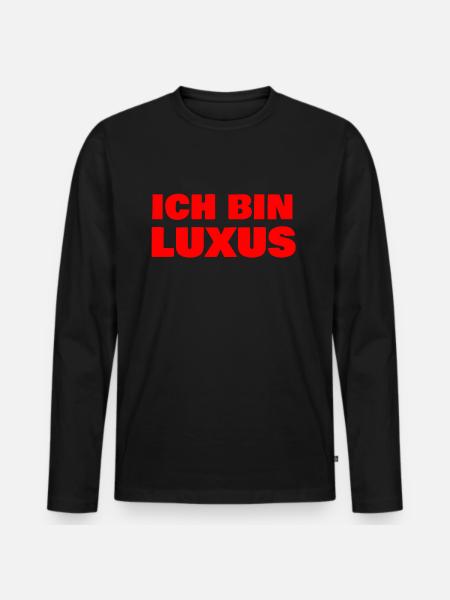 I am luxury - Men's Premium Organic Long Sleeve Shirt - black