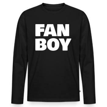 Fan Boy - Men's Premium Organic Long Sleeve Shirt - black - Front - Nico (187cm)