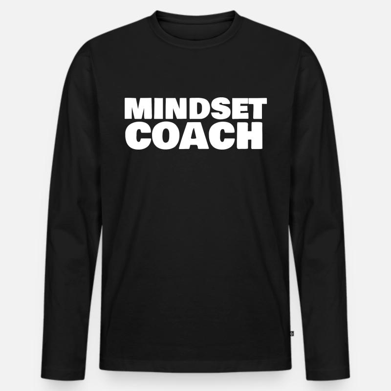 Mindset Coach - Männer Premium Bio Langarmshirt - Schwarz