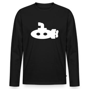 sous-marin - T-shirt manches longues Premium bio Homme - noir - Devant - Nico (187cm)