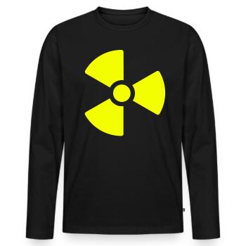 Radioactive design - Men's Premium Organic Long Sleeve Shirt - black - Front - Nico (187cm)