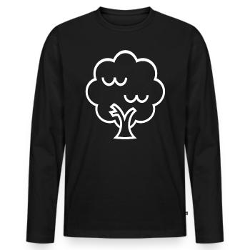 Arbre arbre - T-shirt manches longues Premium bio Homme - noir - Devant - Nico (187cm)