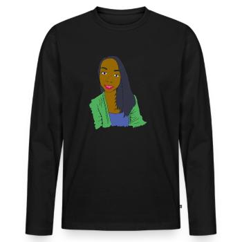 Pretty girl - Men's Premium Organic Long Sleeve Shirt - black - Front - Nico (187cm)