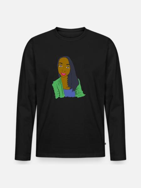 Pretty girl - Men's Premium Organic Long Sleeve Shirt - black