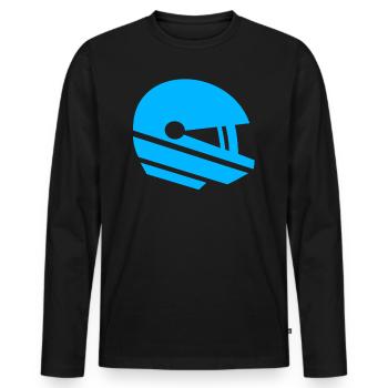 Pilote de course - T-shirt manches longues Premium bio Homme - noir - Devant - Nico (187cm)