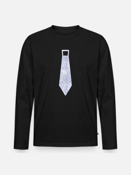 Tie - Men's Premium Organic Long Sleeve Shirt - black