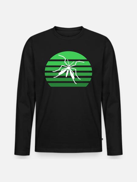 Mosquito sunset - Men's Premium Organic Long Sleeve Shirt - black