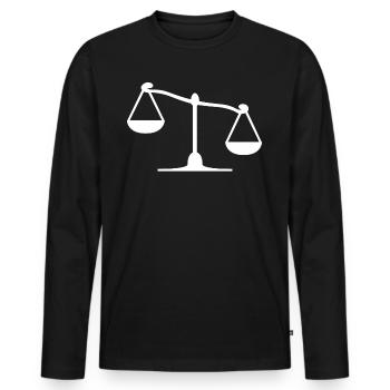 Balance - T-shirt manches longues Premium bio Homme - noir - Devant - Nico (187cm)