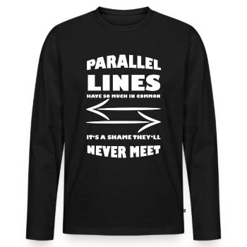 Math Math Math Teacher Mathematician - Men's Premium Organic Long Sleeve Shirt - black - Front - Nico (187cm)