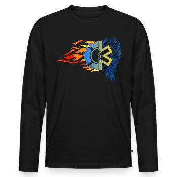 Services d'urgence des ambulanciers paramédicaux - T-shirt manches longues Premium bio Homme - noir - Devant - Nico (187cm)