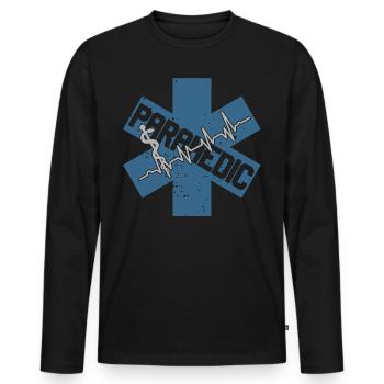 Ambulanciers ambulanciers Services de secours - T-shirt manches longues Premium bio Homme - noir - Devant - Nico (187cm)