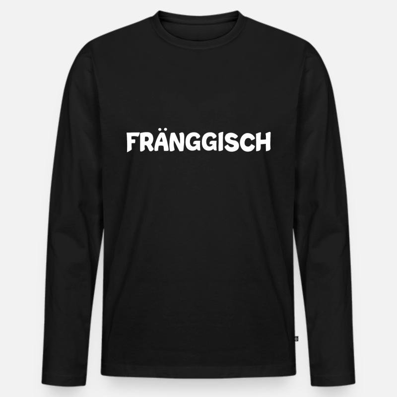 Franken - Männer Premium Bio Langarmshirt - Schwarz