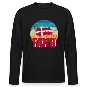 Fanö Insel Fanø Geschenk in Dänemark Kopenhagen - Männer Premium Bio Langarmshirt - Schwarz - Vorne - Nico (187cm)