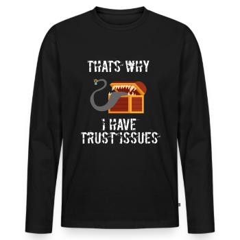 Role play RPG gift shirt - Men's Premium Organic Long Sleeve Shirt - black - Front - Nico (187cm)