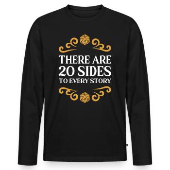 Cool Rpg D20 Dice Saying - Dice Role Gift - T-shirt manches longues Premium bio Homme - noir - Devant - Nico (187cm)