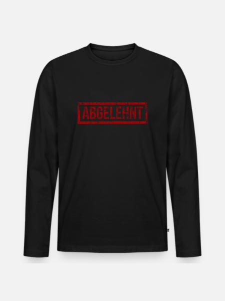 Abgelehnt Stempel - Männer Premium Bio Langarmshirt - Schwarz