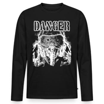 2reborn Jet Pilot Jet wh - Männer Premium Bio Langarmshirt - Schwarz - Vorne - Nico (187cm)