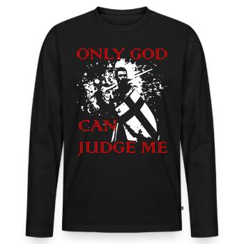 2reborn Croisés Templer Crossknight knight - T-shirt manches longues Premium bio Homme - noir - Devant - Nico (187cm)