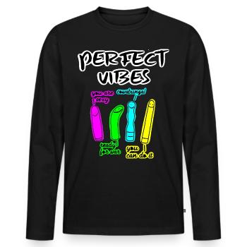2reborn Perfect Vibes Dildos white - T-shirt manches longues Premium bio Homme - noir - Devant - Nico (187cm)