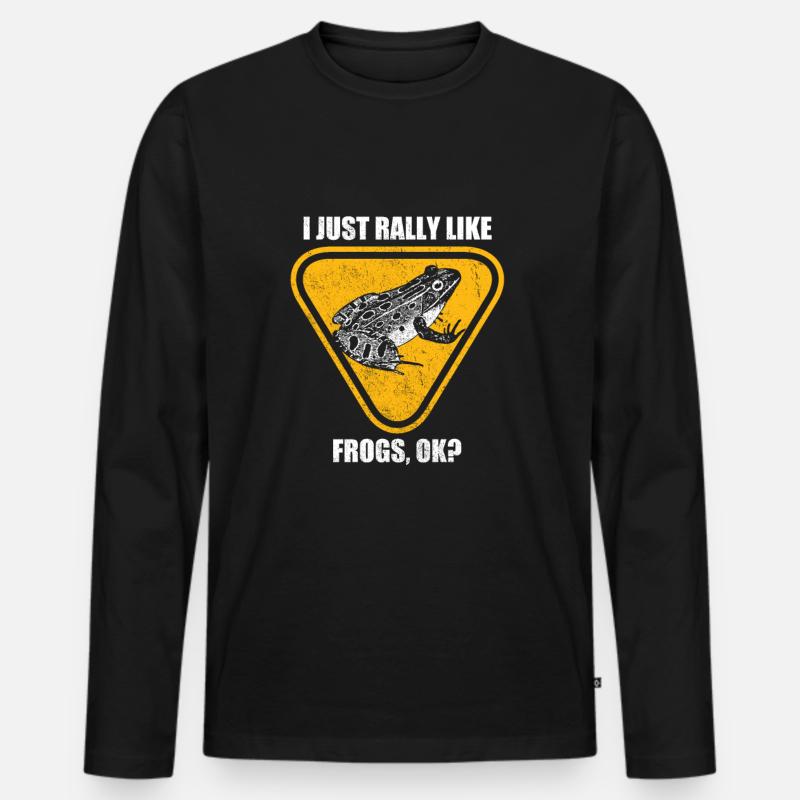 Frog toad gift - Men's Premium Organic Long Sleeve Shirt - black