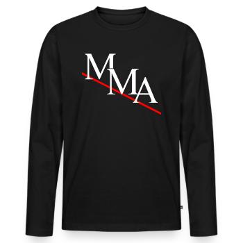MMA - Men's Premium Organic Long Sleeve Shirt - black - Front - Nico (187cm)