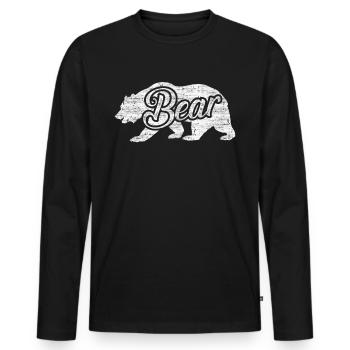 porter - T-shirt manches longues Premium bio Homme - noir - Devant - Nico (187cm)