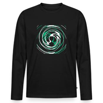 motifs de transe - T-shirt manches longues Premium bio Homme - noir - Devant - Nico (187cm)