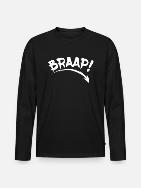 Braap - T-shirt manches longues Premium bio Homme - noir